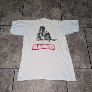 Rambo 1980s Vintage Single Stitch Men's Small Tee